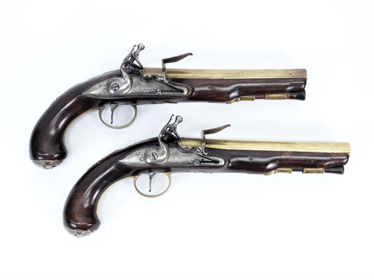 British and American 18th 19th century pistols headline Bruneau