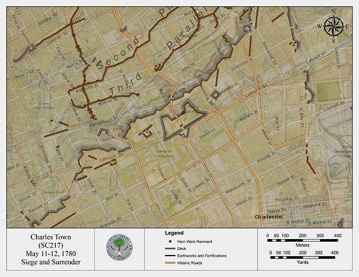 Radar Used To Uncover Charleston S Past Military Trader Vehicles   Charleston Old Map 